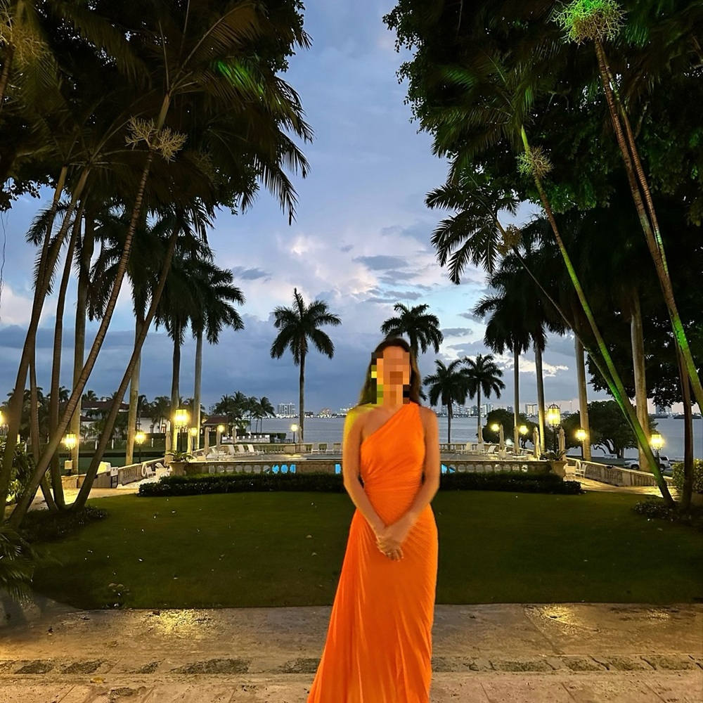 A.L.C. Vibrant Orange One Shoulder Dress - Picture 5 of 5